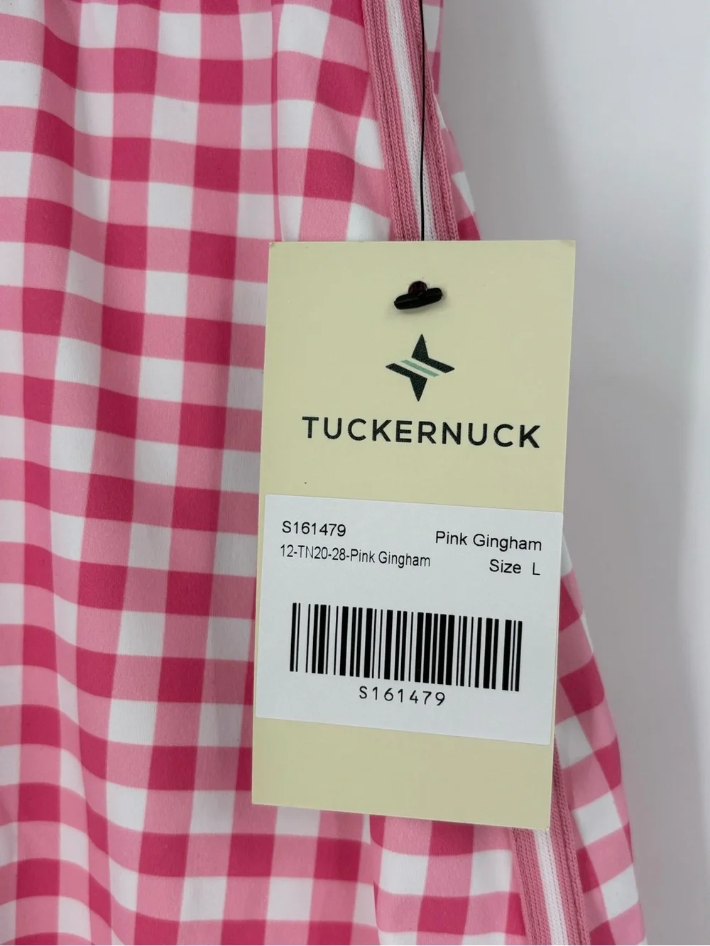 Tuckernuck Karrie Golf Skirt Pink Gingham 16” Preppy Stretch Skort Large